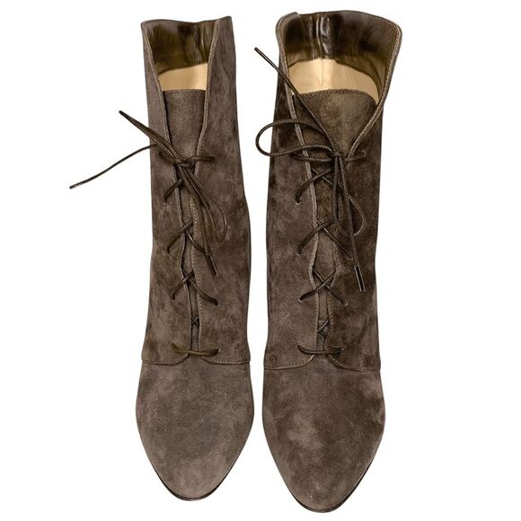 Christian Louboutin Madison Suede Lace Up Pump Ankle Bootie EU 38.5 US 8.5 Heels - Picture 2 of 9